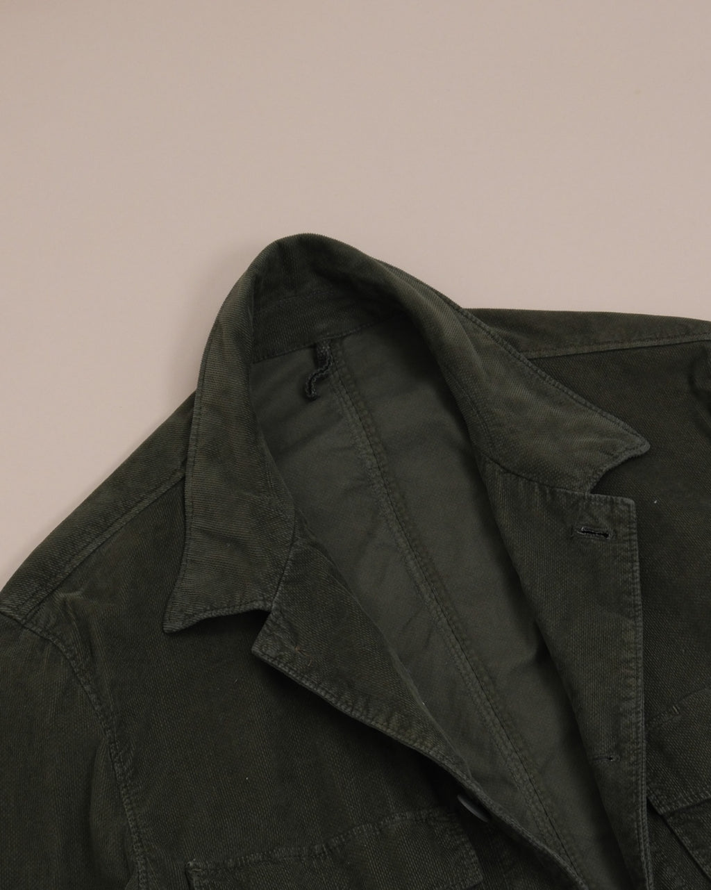 Dark Olive Bedford Cord Overshirt 