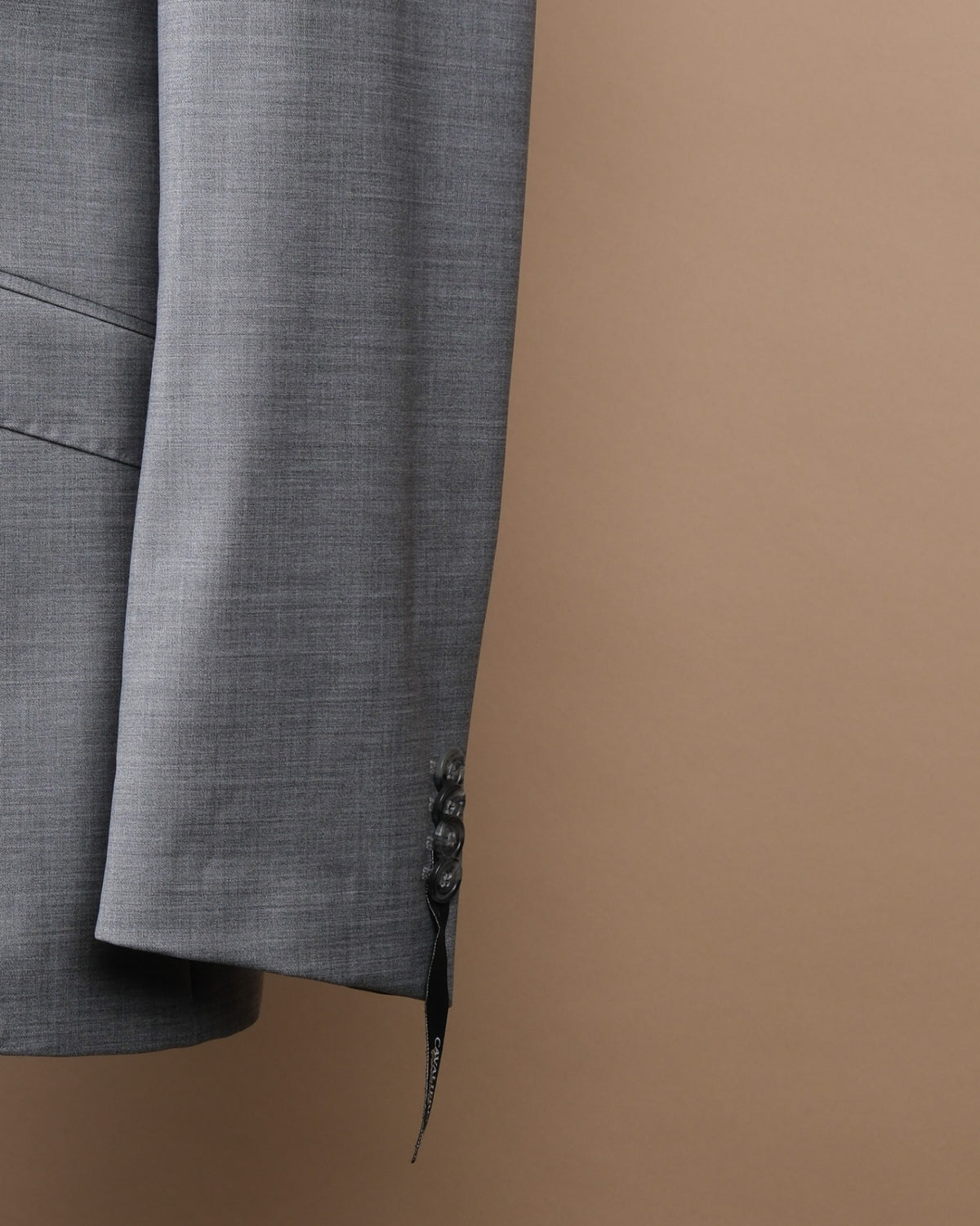 Mid Grey Wool Blend Peak Lapel Suit