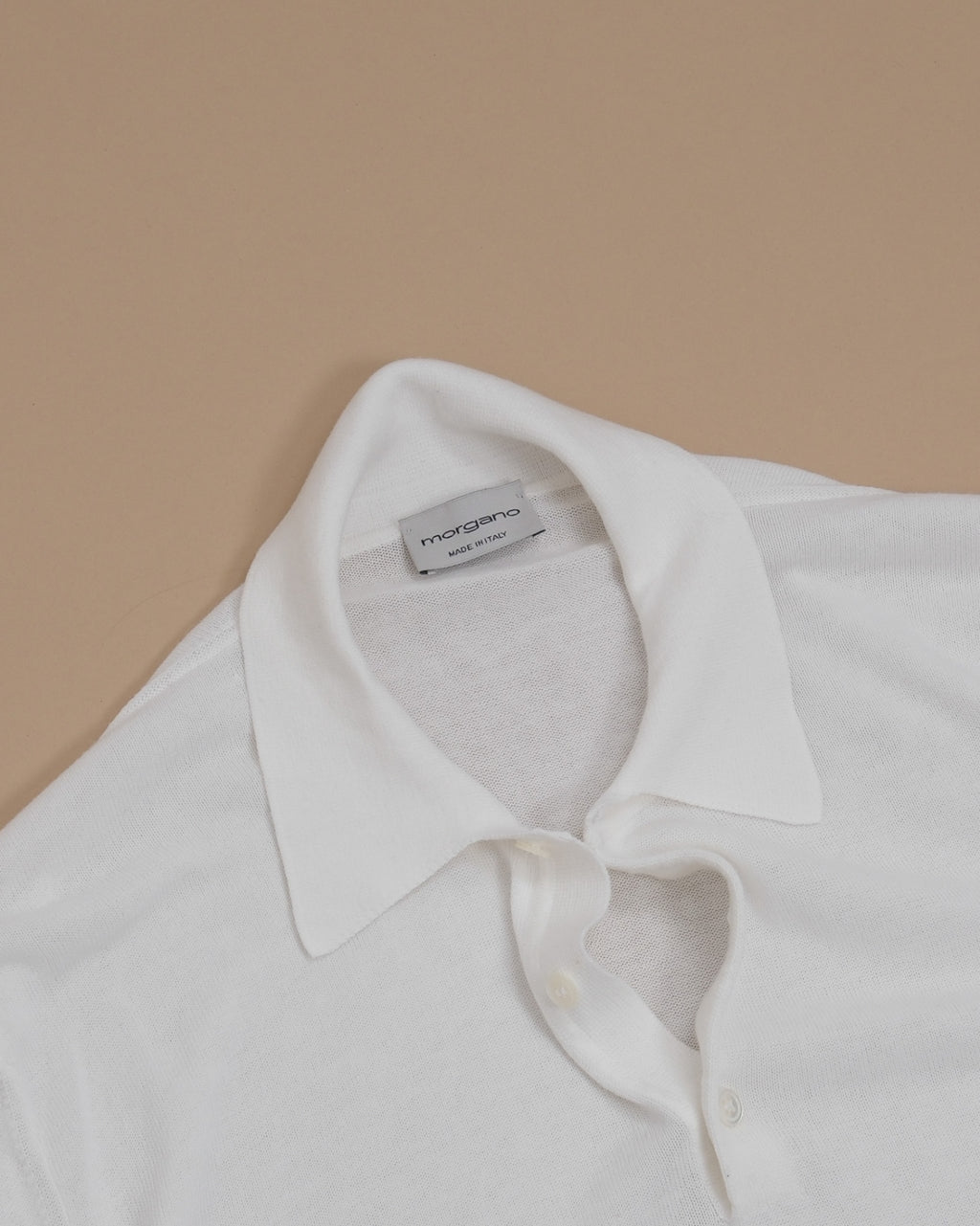 Off-White Cotton Short-Sleeve Polo