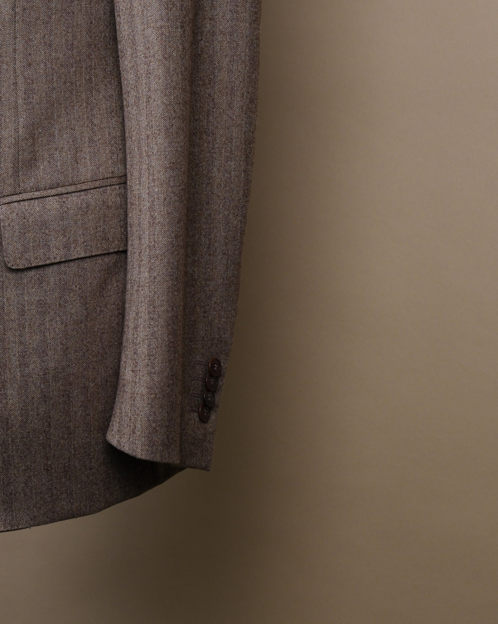 Taupe Herringbone LP Flannel Sports Jacket