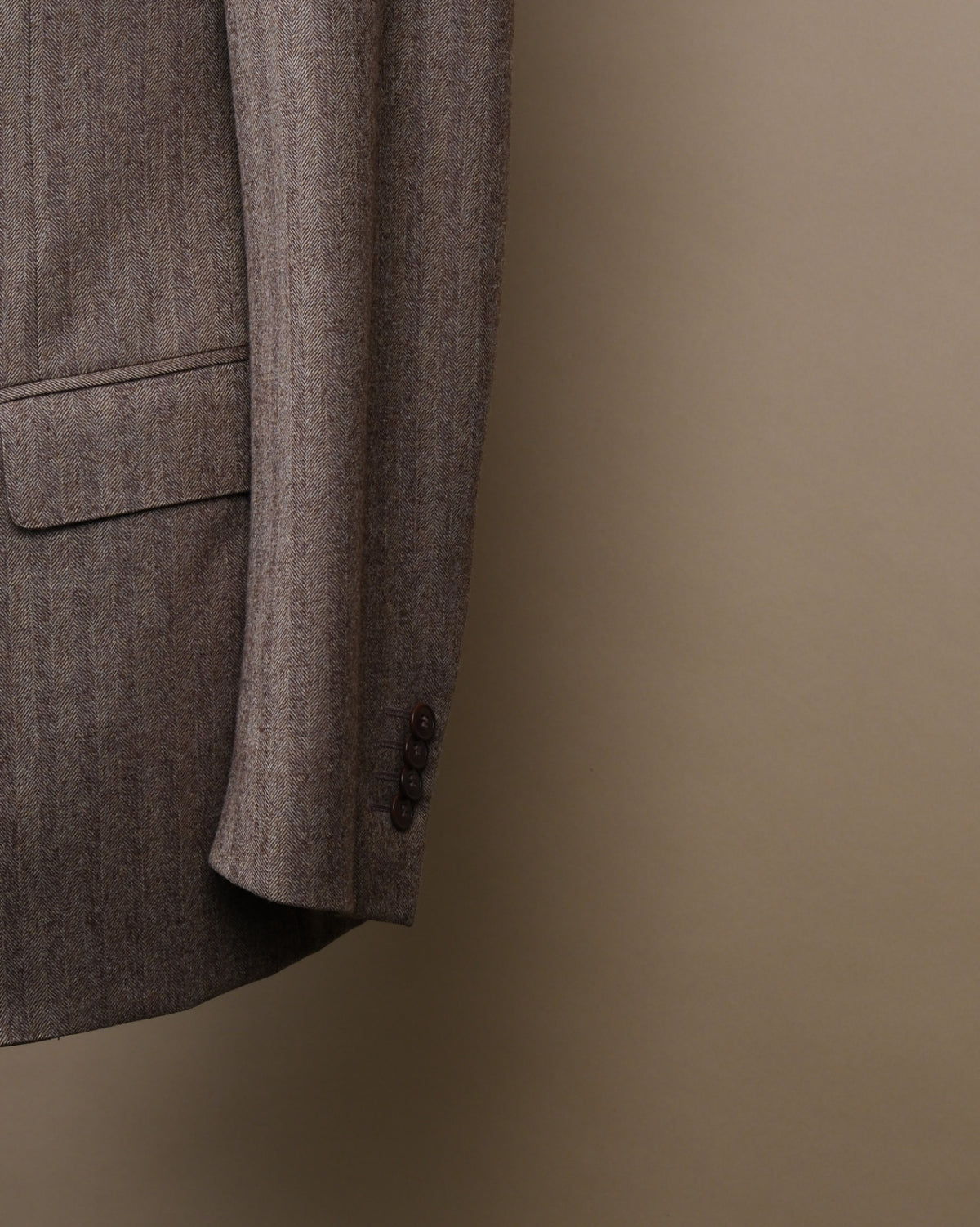 Taupe Herringbone LP Flannel Sports Jacket
