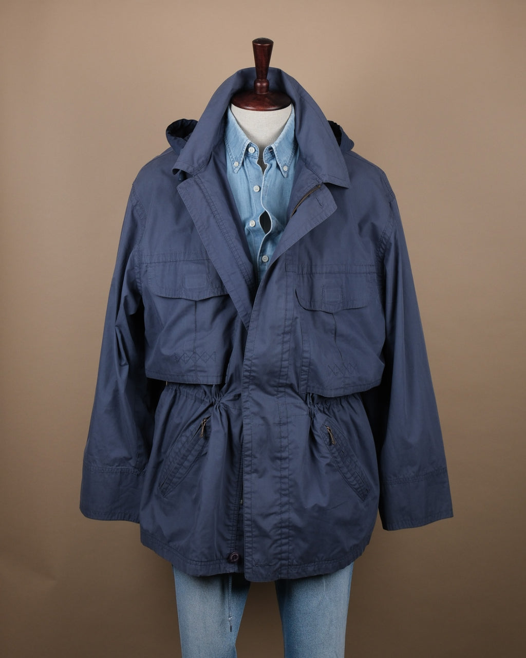 Pale Navy Cotton Barn Jacket