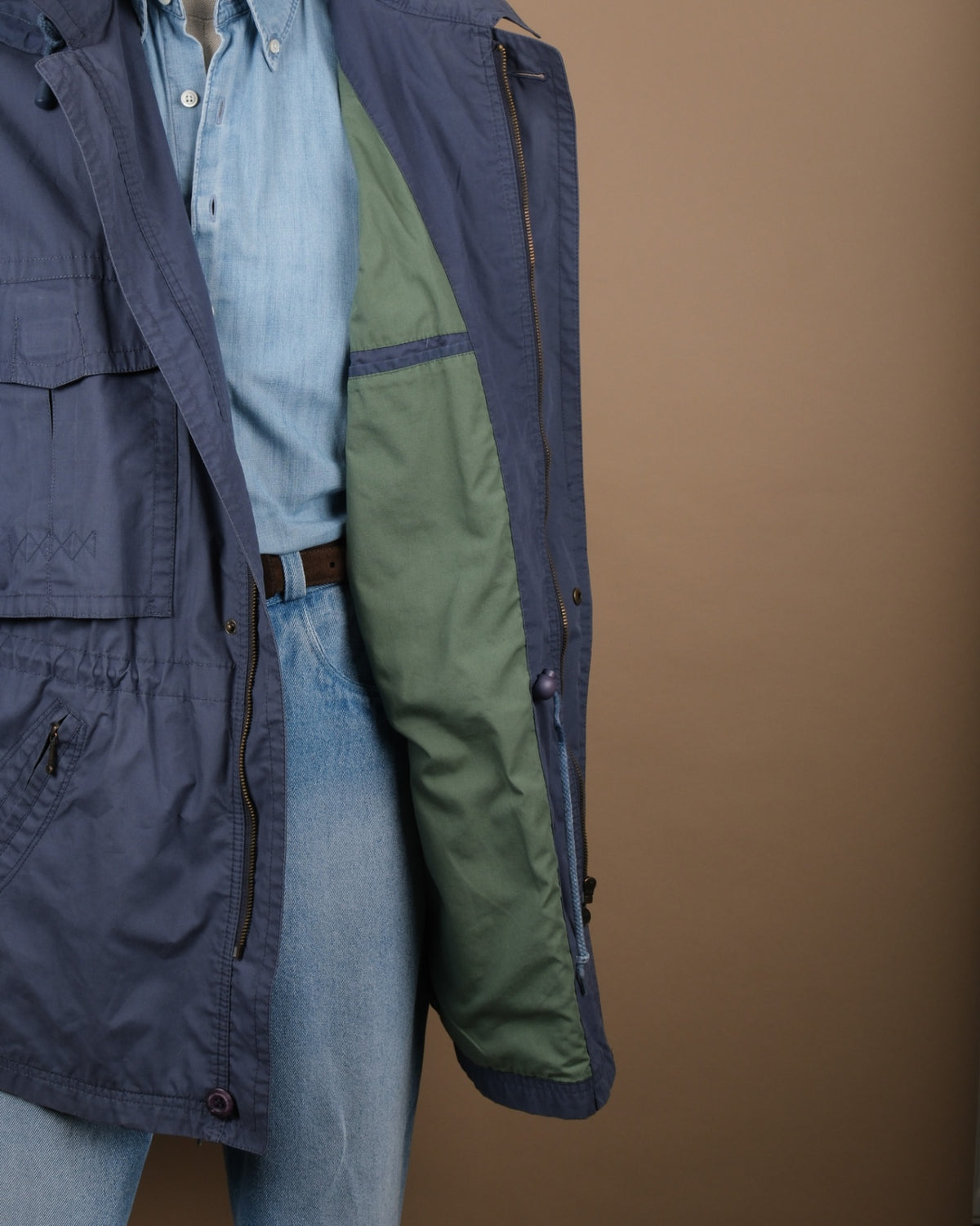 Pale Navy Cotton Barn Jacket