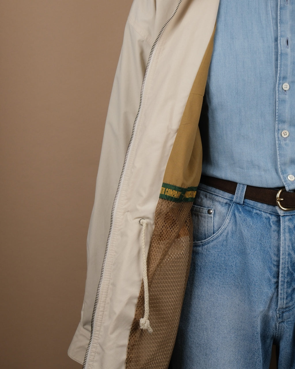 Light Beige Cotton Barn Jacket