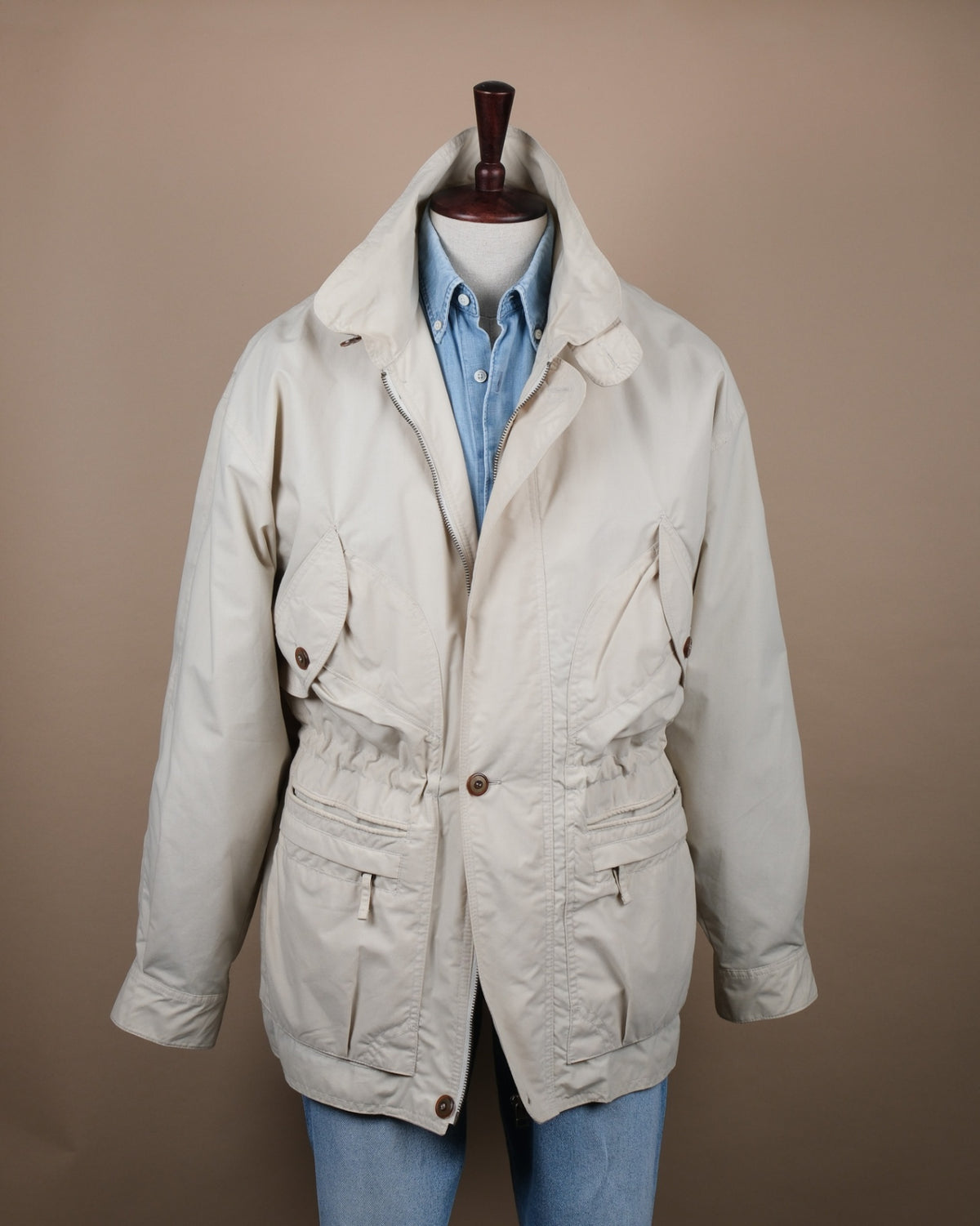 Light Beige Cotton Barn Jacket