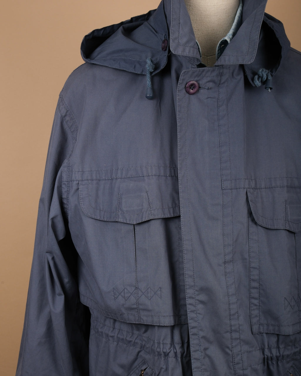 Pale Navy Cotton Barn Jacket