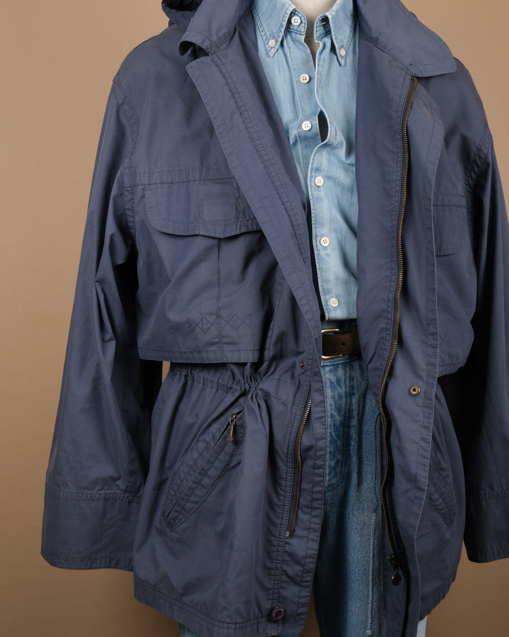 Pale Navy Cotton Barn Jacket