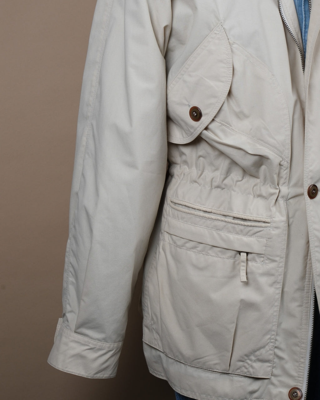 Light Beige Cotton Barn Jacket