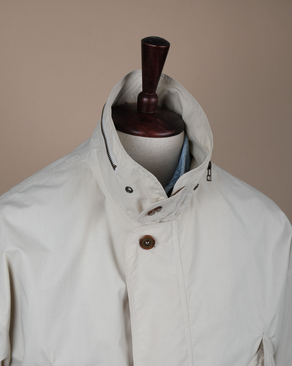 Light Beige Cotton Barn Jacket