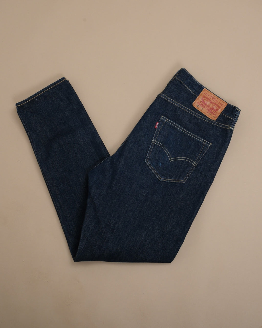 Raw Selvedge 501CT High-Rise Denim, Made in USA