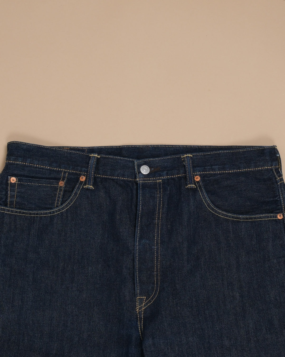 Raw Selvedge 501CT High-Rise Denim, Made in USA