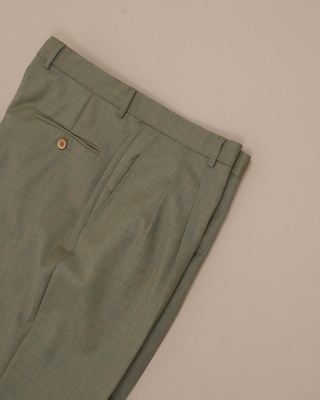 Olive Green Wool Blend Suit