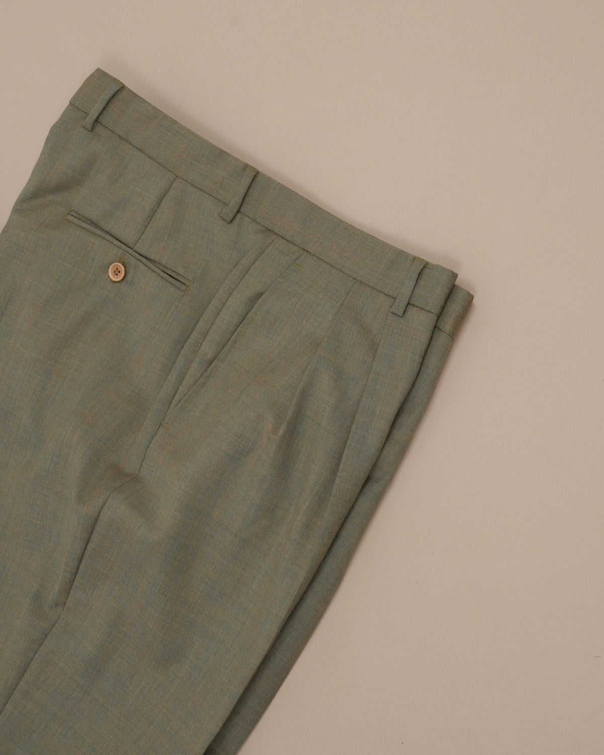 Olive Green Wool Blend Suit