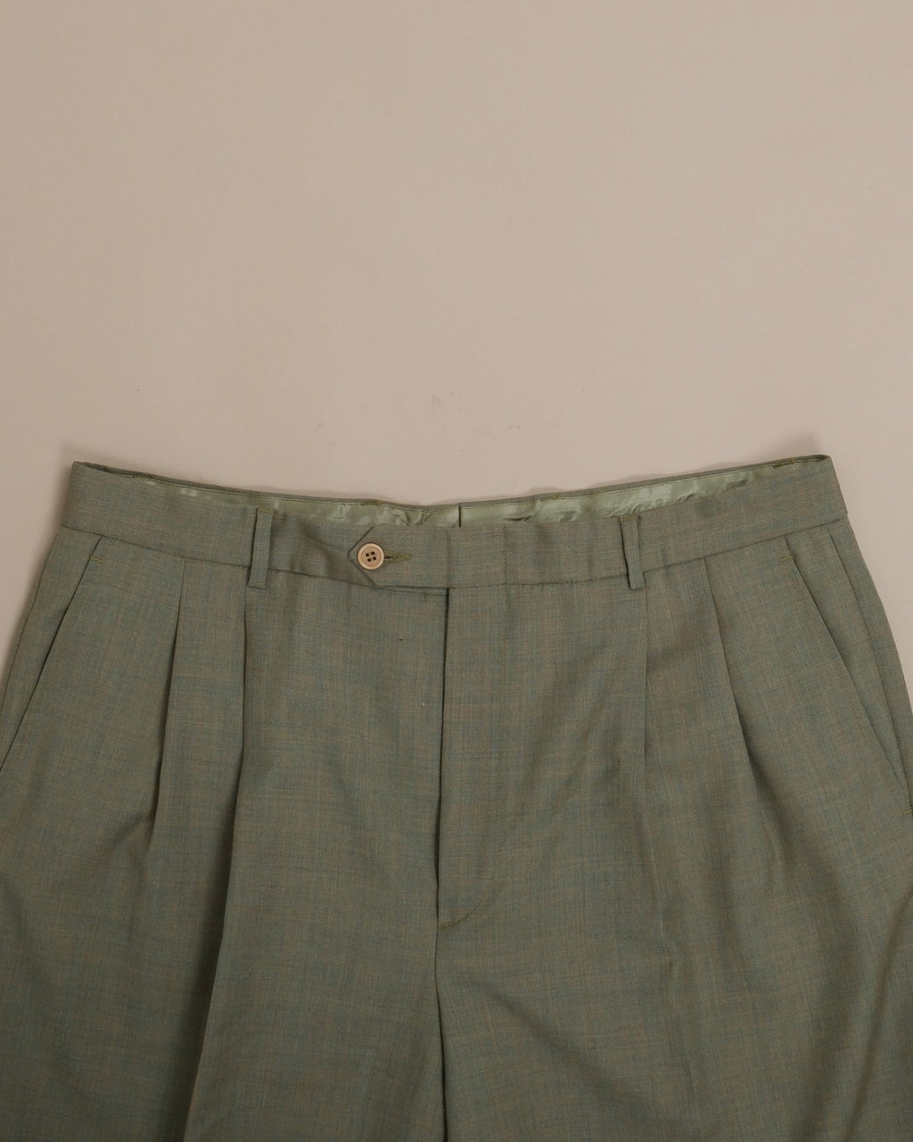 Olive Green Wool Blend Suit