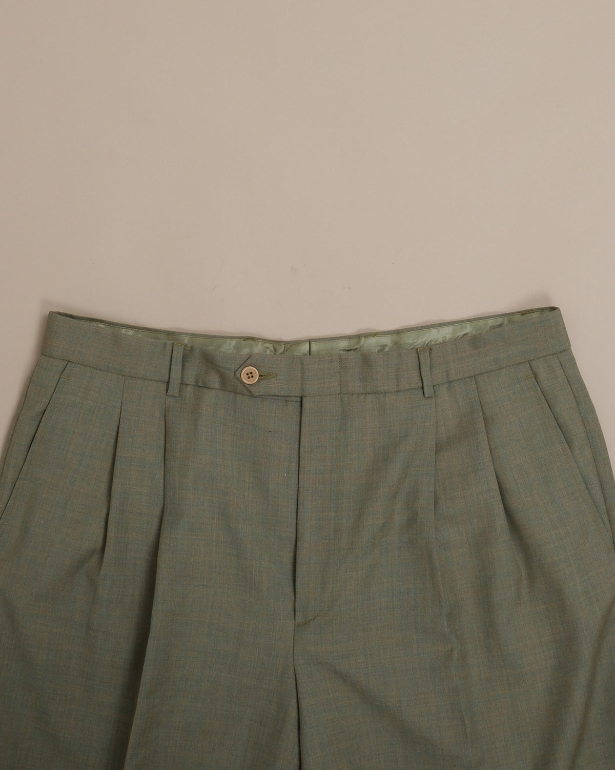 Olive Green Wool Blend Suit