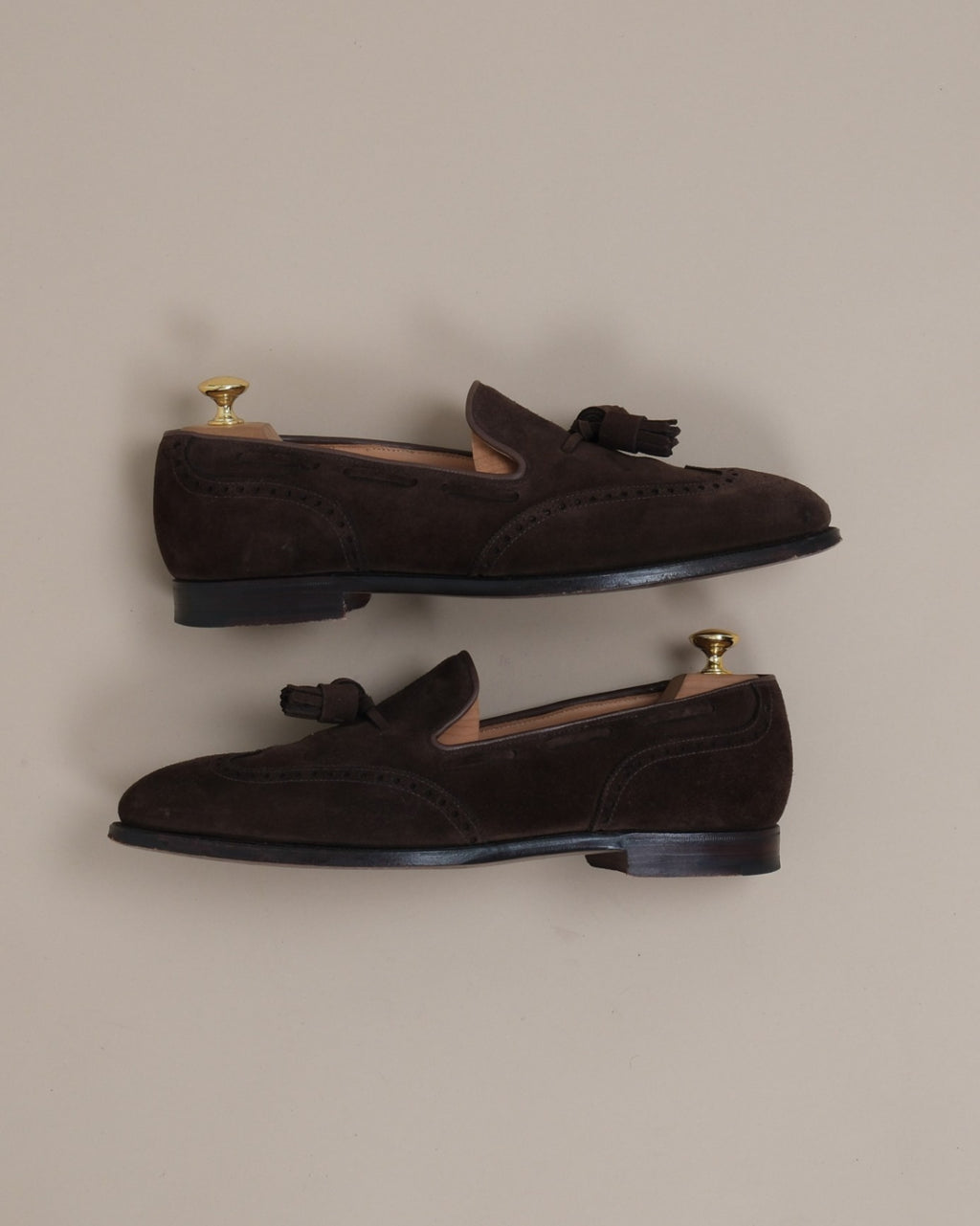 Dark Brown Suede Leather Shoes
