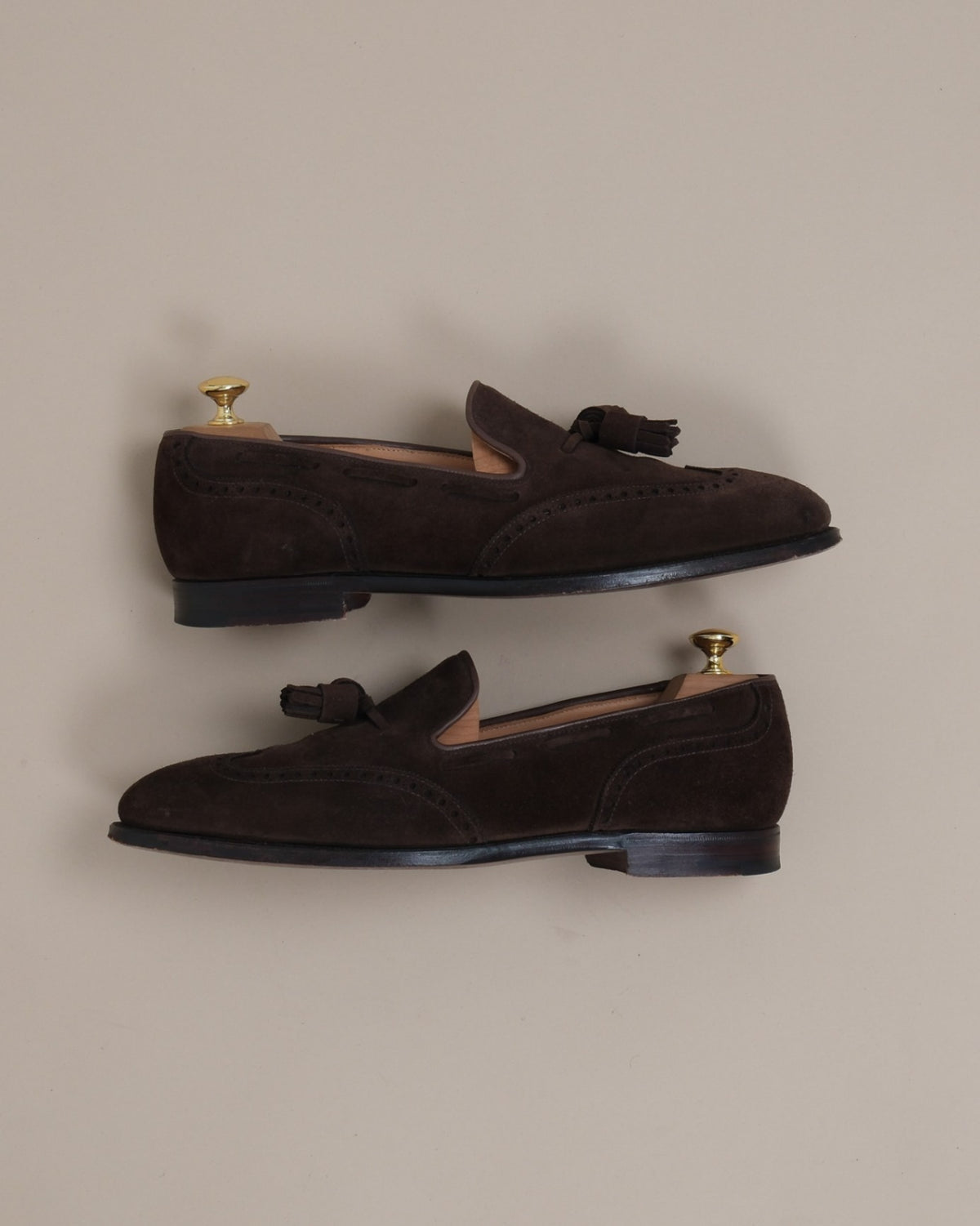 Dark Brown Suede Leather Shoes