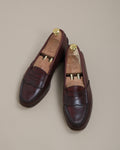 Oxblood Leather Full-Strap Loafers, Made in USA