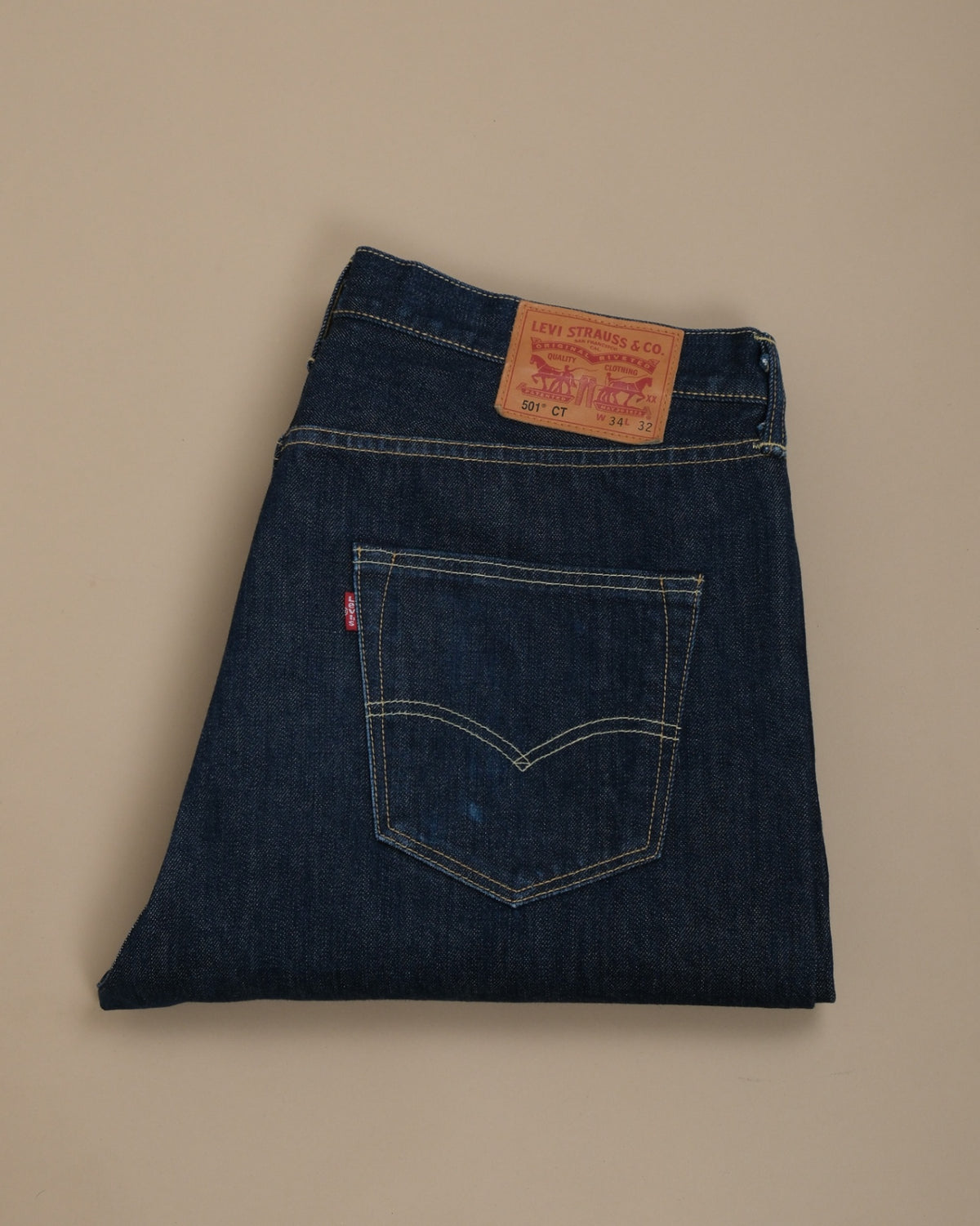 Raw Selvedge 501CT High-Rise Denim, Made in USA