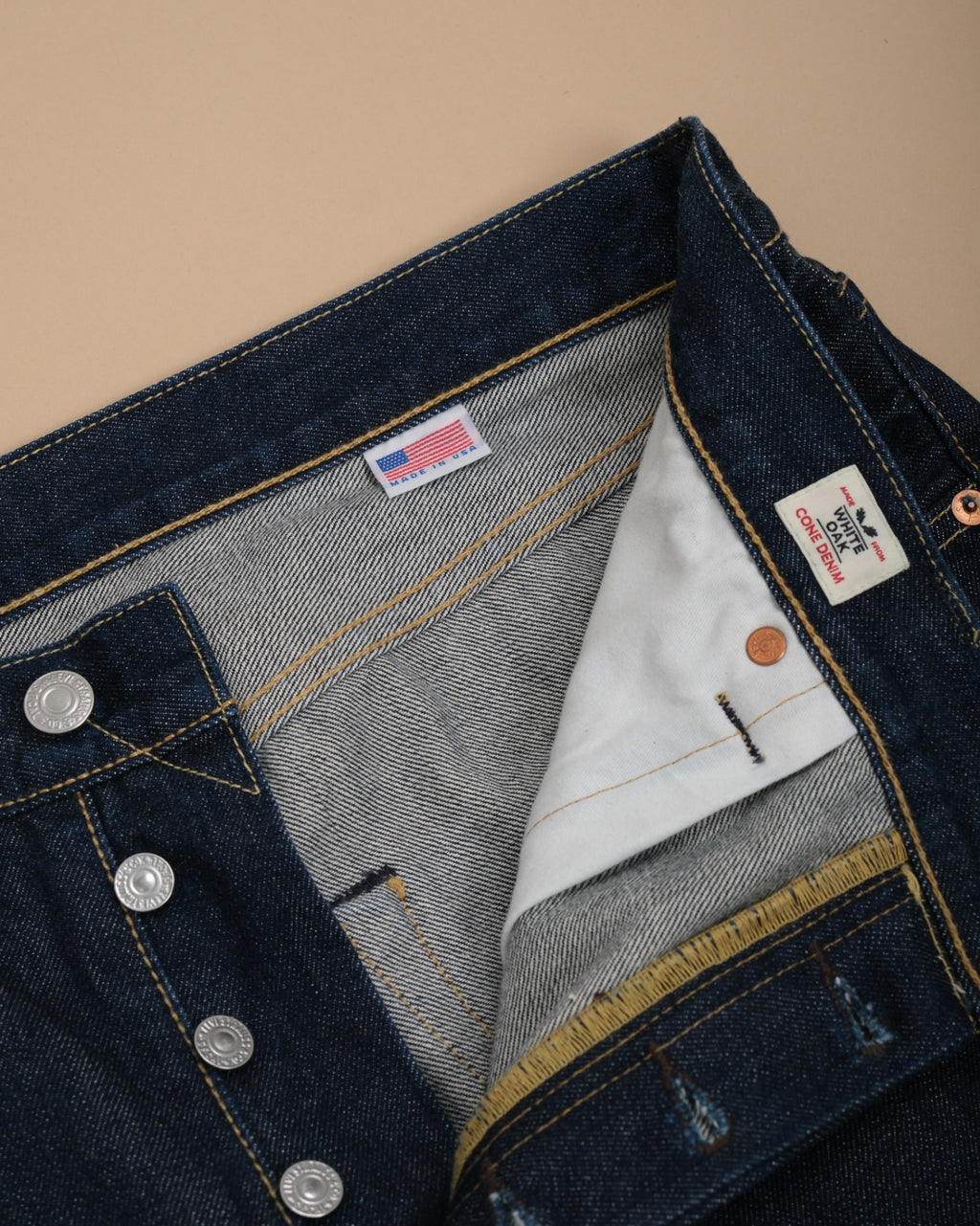 Raw Selvedge 501CT High-Rise Denim, Made in USA