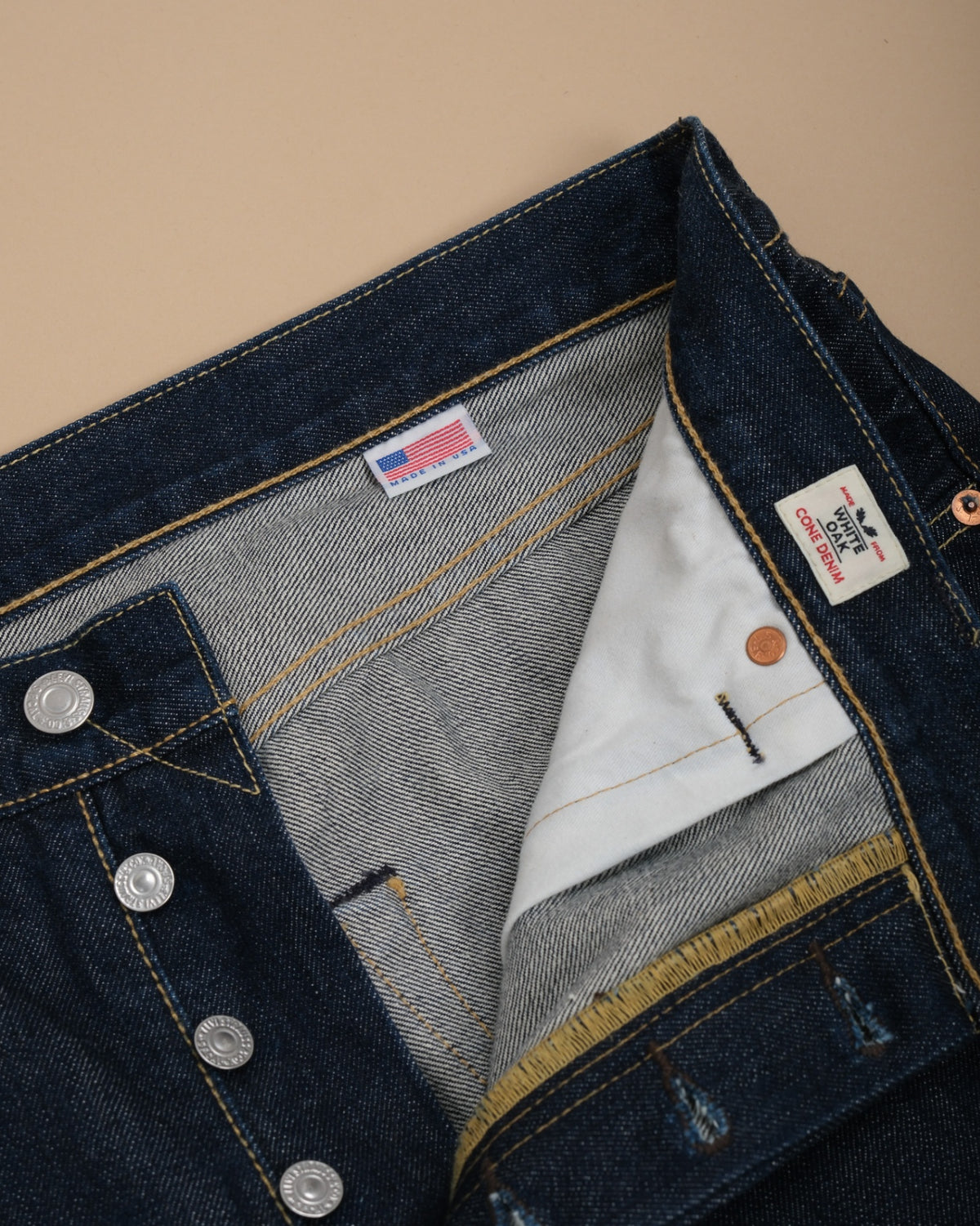 Raw Selvedge 501CT High-Rise Denim, Made in USA