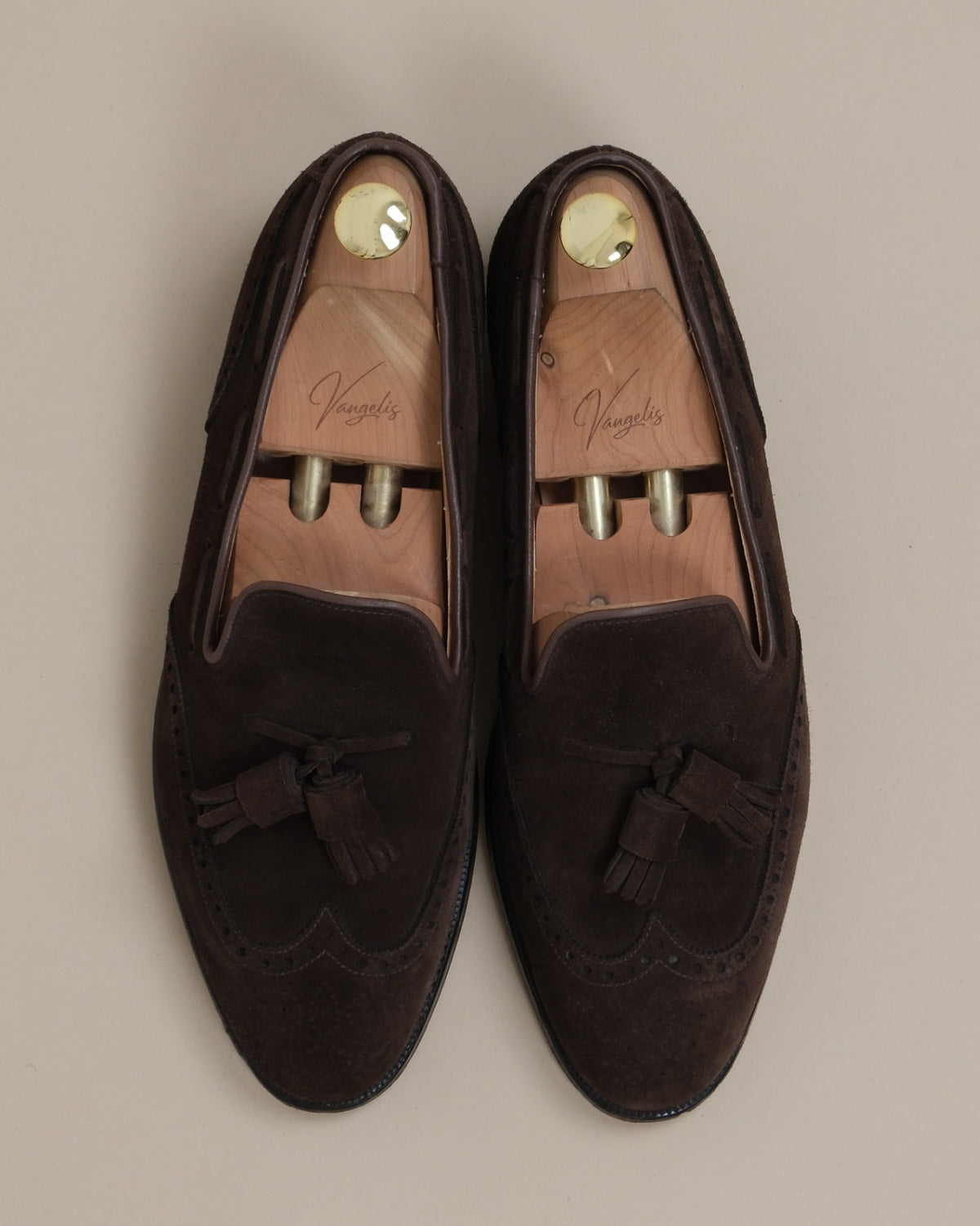 Dark Brown Suede Leather Shoes