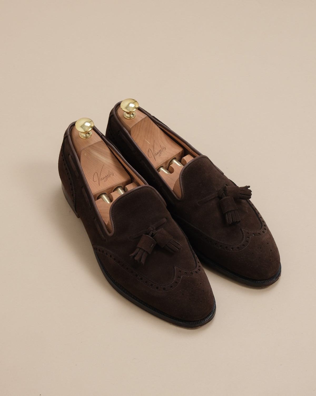 Dark Brown Suede Leather Shoes