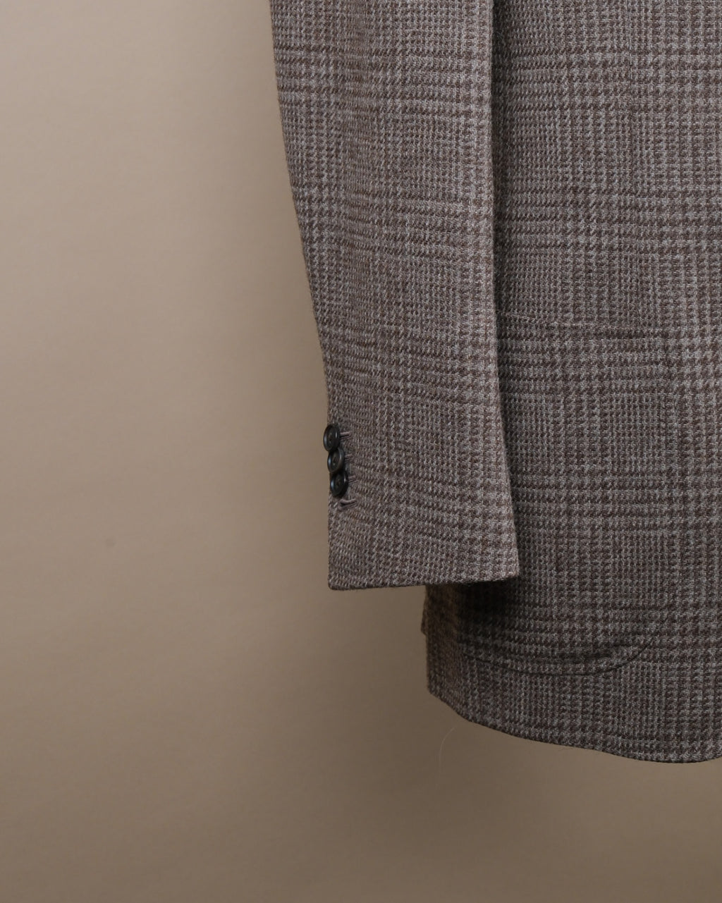 Beige/Brown Glen Check Marling & Evans Merino Tweed Sports Jacket