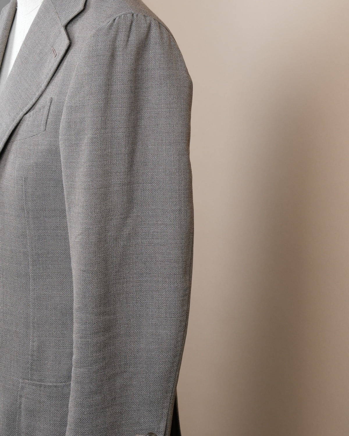 Greige Drapers High Twist Sports Jacket