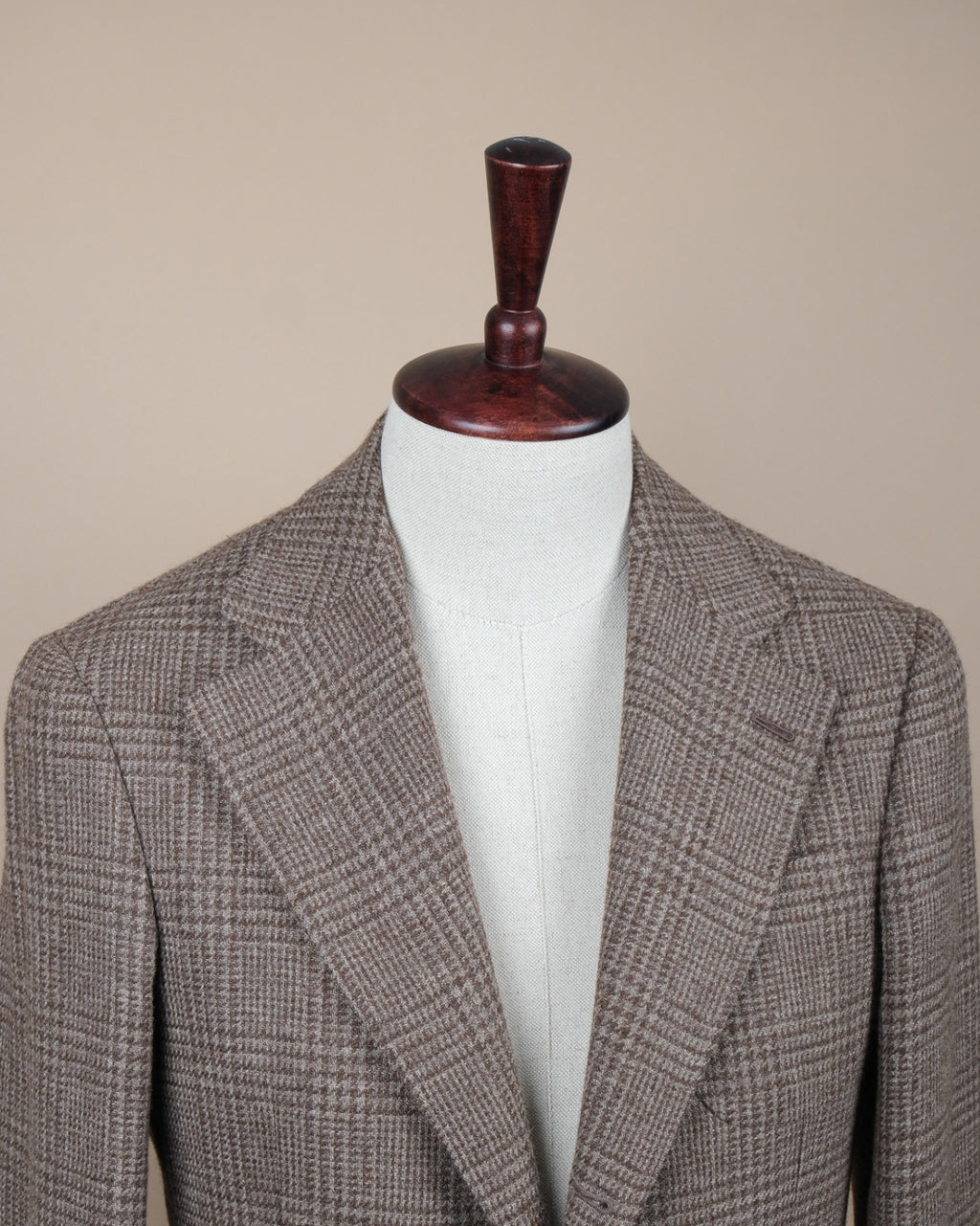 Beige/Brown Glen Check Marling & Evans Merino Tweed Sports Jacket