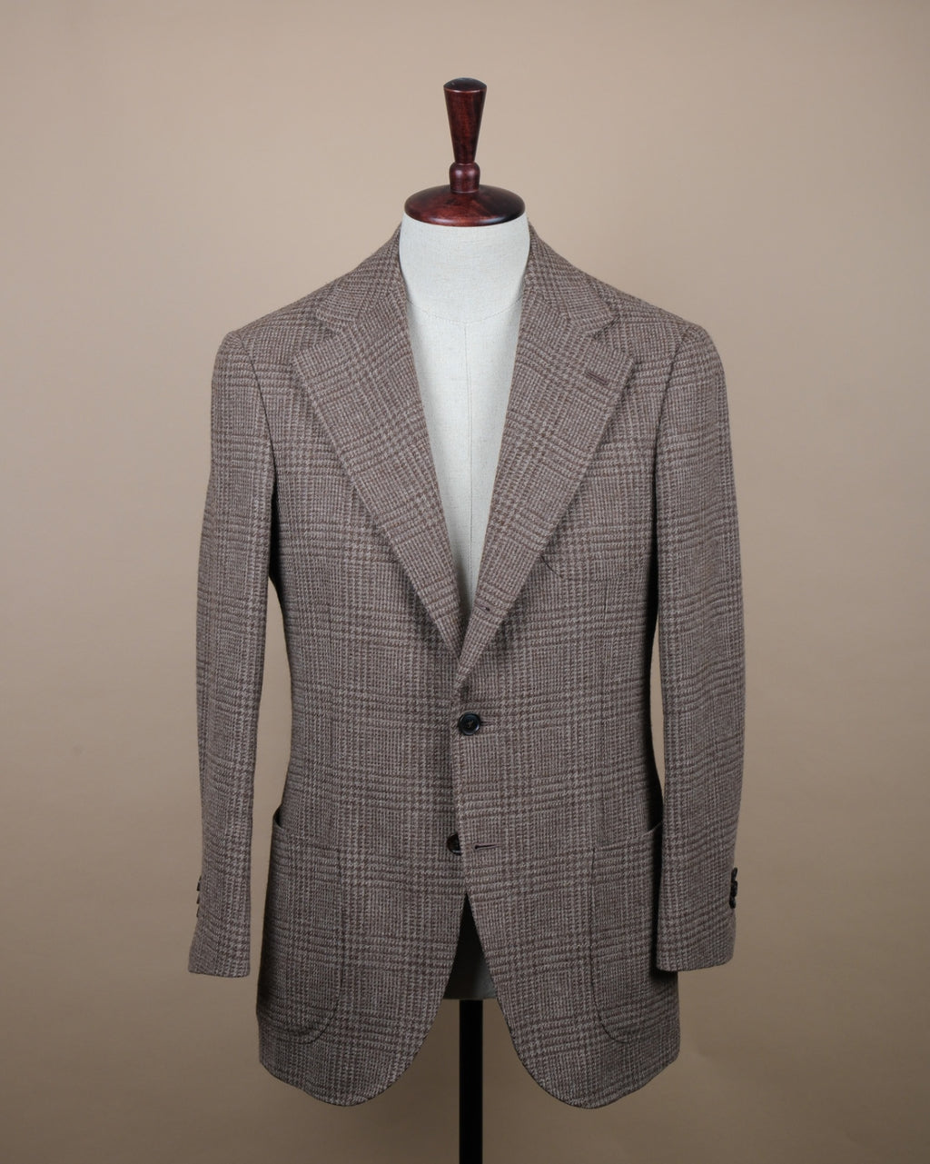Beige/Brown Glen Check Marling & Evans Merino Tweed Sports Jacket