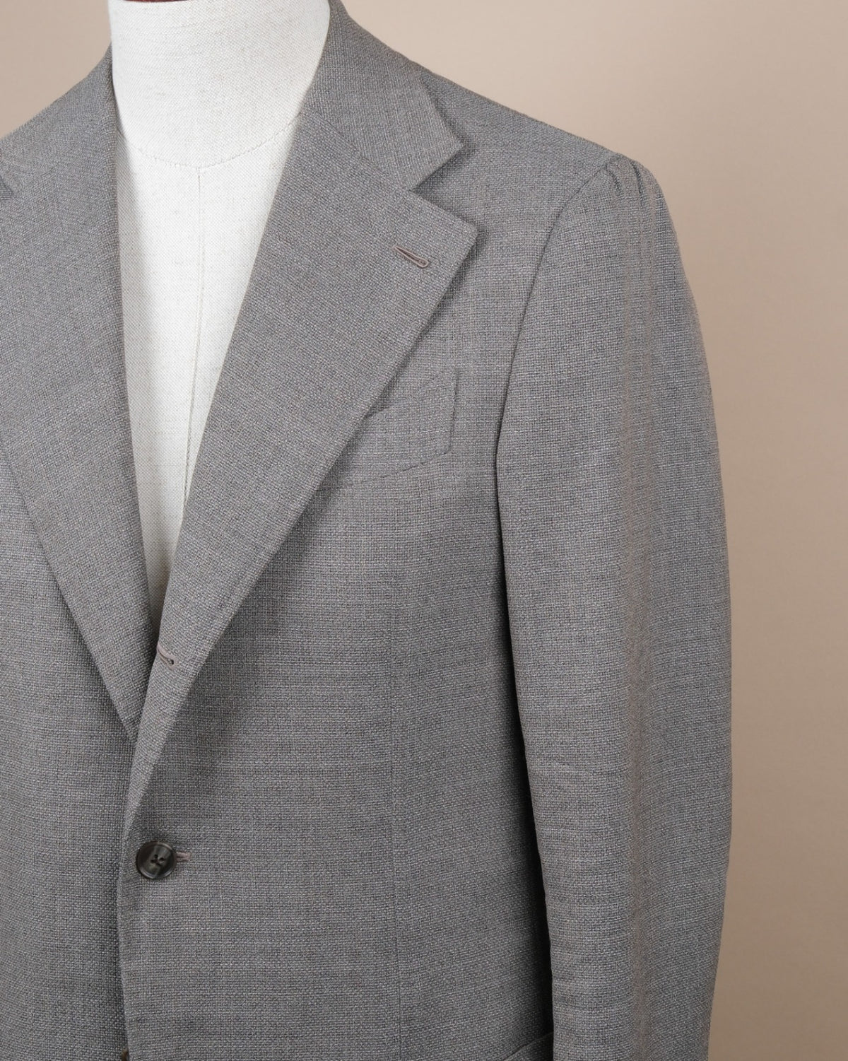 Greige Drapers High Twist Sports Jacket