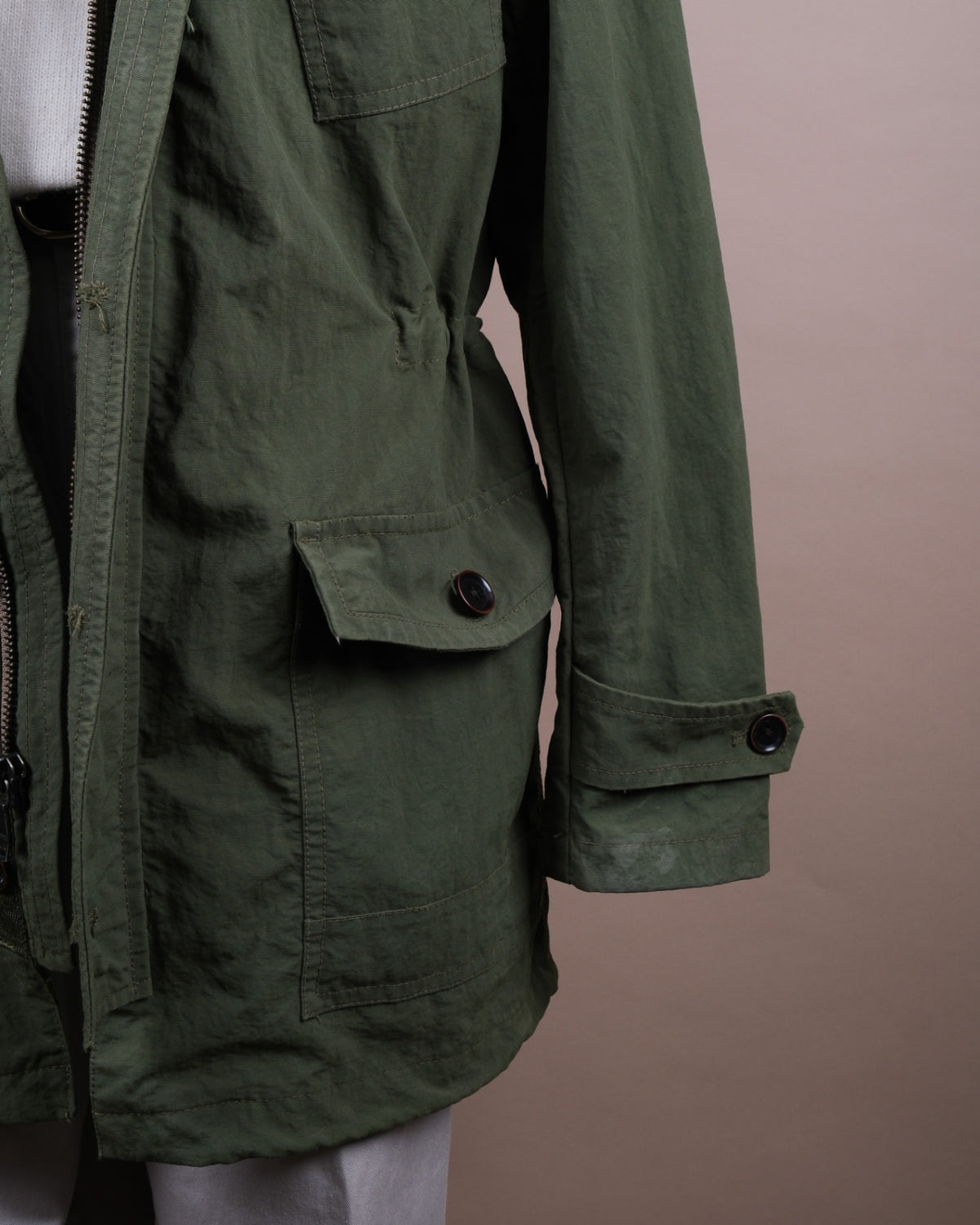 Army Green Nylon Field Parka