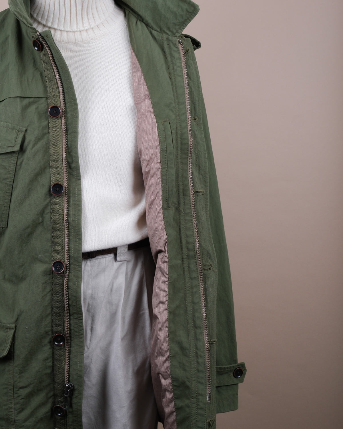 Army Green Nylon Field Parka