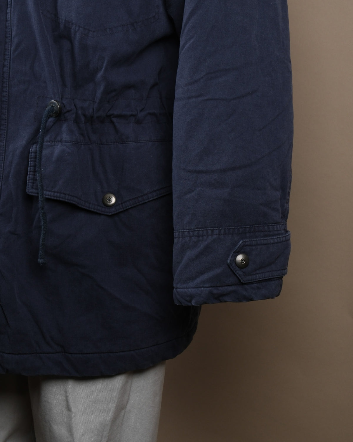 Faded Navy Blanket-Lined Barn Jacket