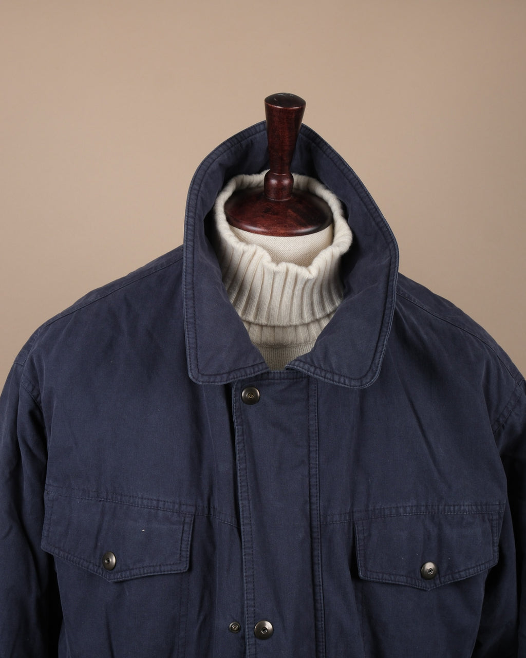 Faded Navy Blanket-Lined Barn Jacket