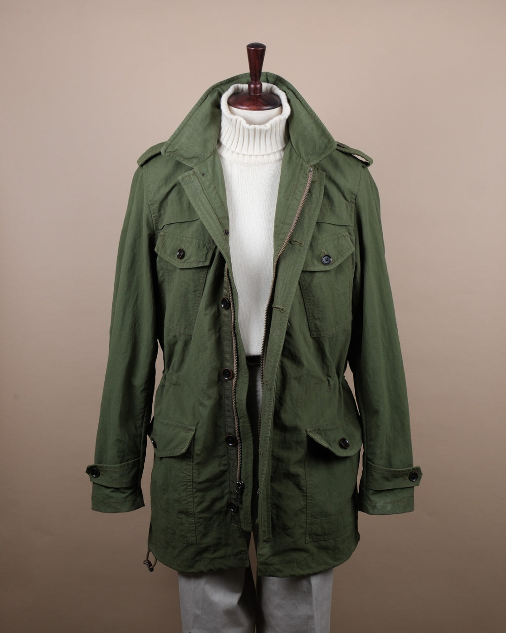 Army Green Nylon Field Parka