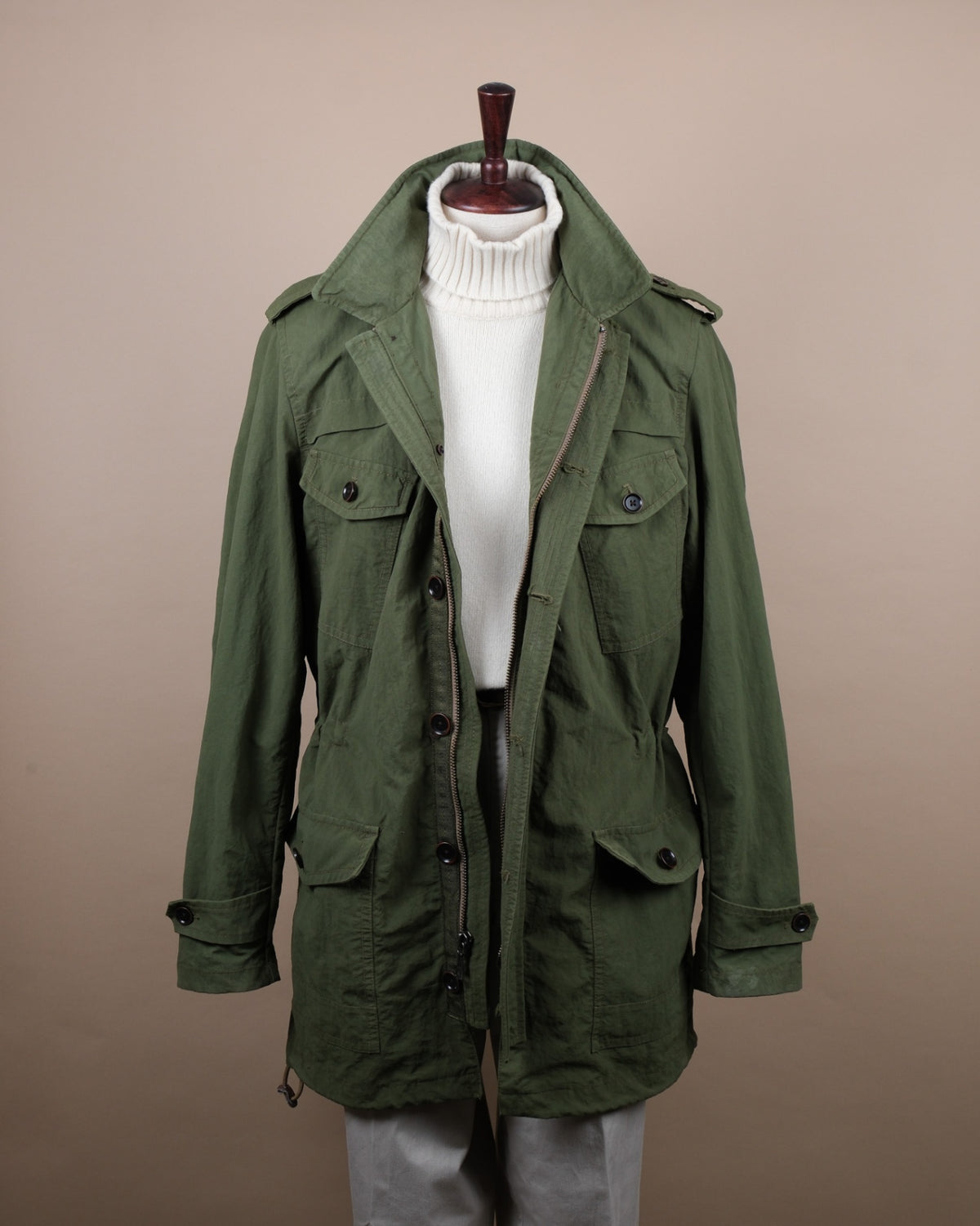 Army Green Nylon Field Parka
