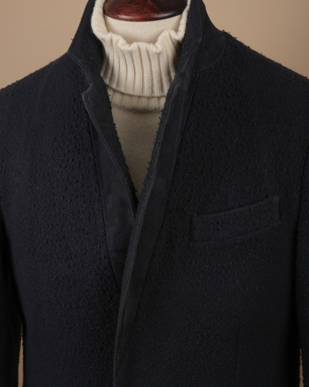 Dark Navy Casentino Overcoat
