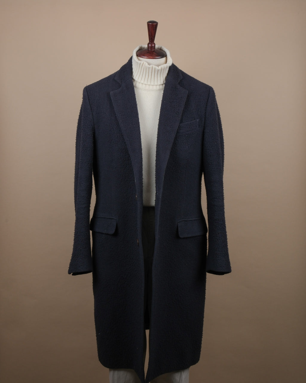 Dark Navy Casentino Overcoat