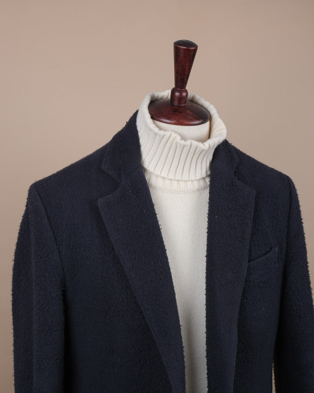 Dark Navy Casentino Overcoat