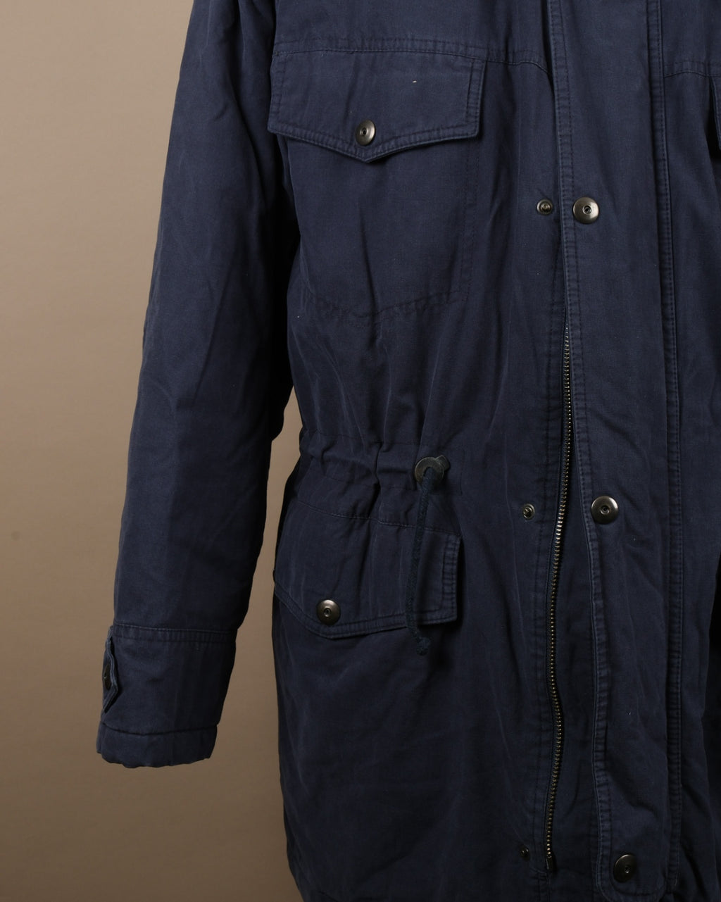Faded Navy Blanket-Lined Barn Jacket