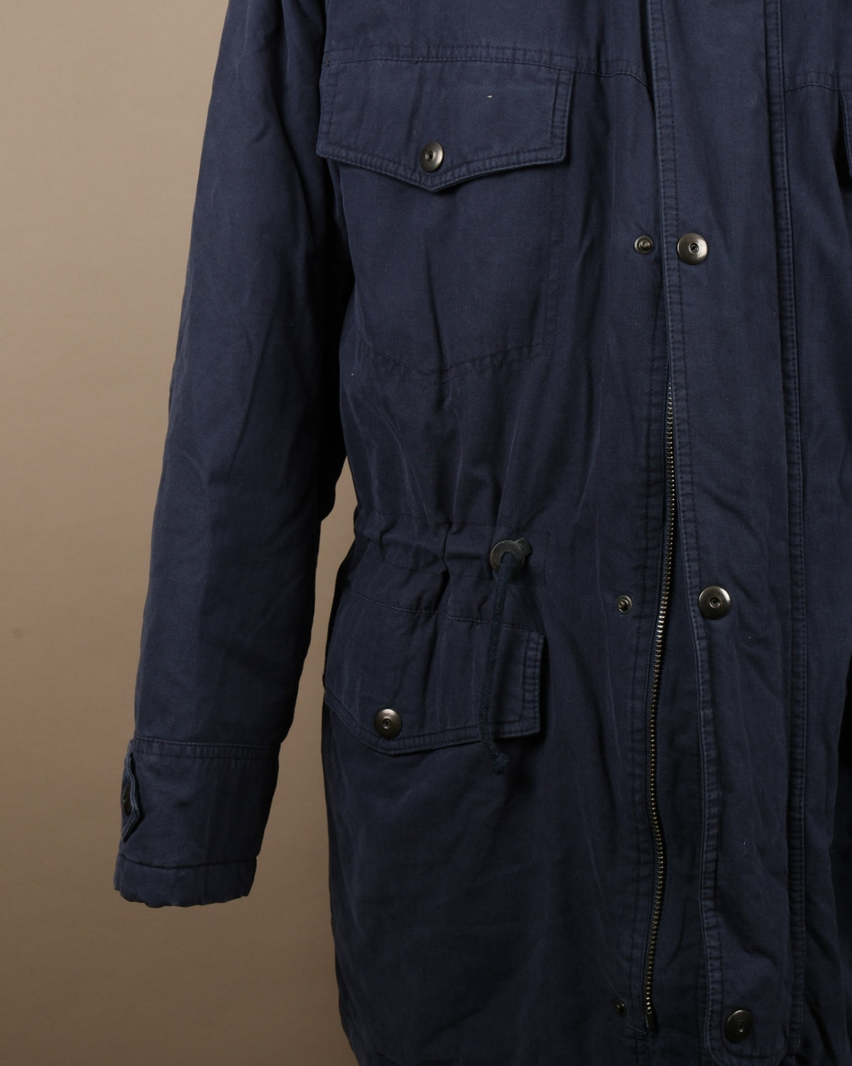 Faded Navy Blanket-Lined Barn Jacket