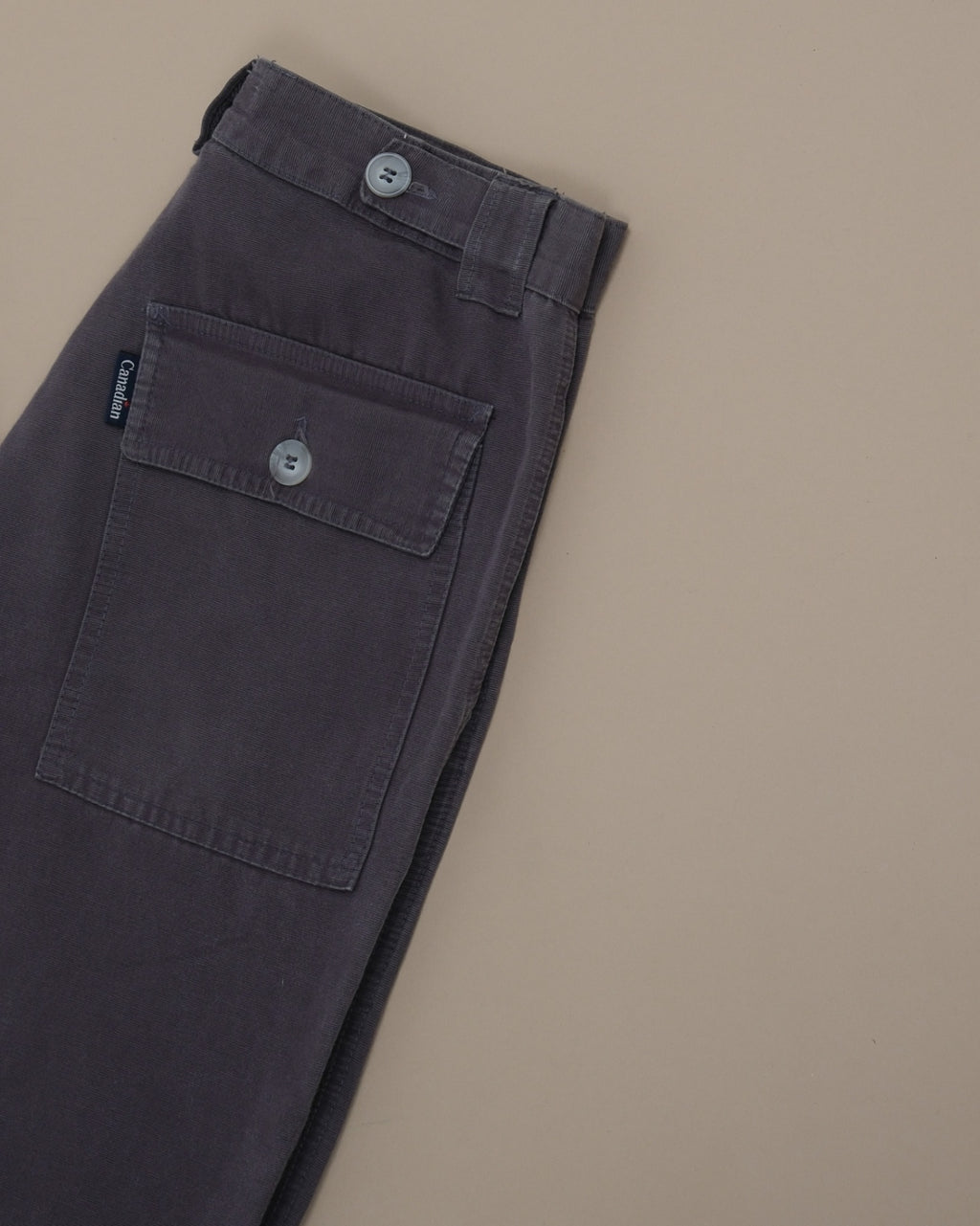 Dark Gray Cotton Twill Jeans