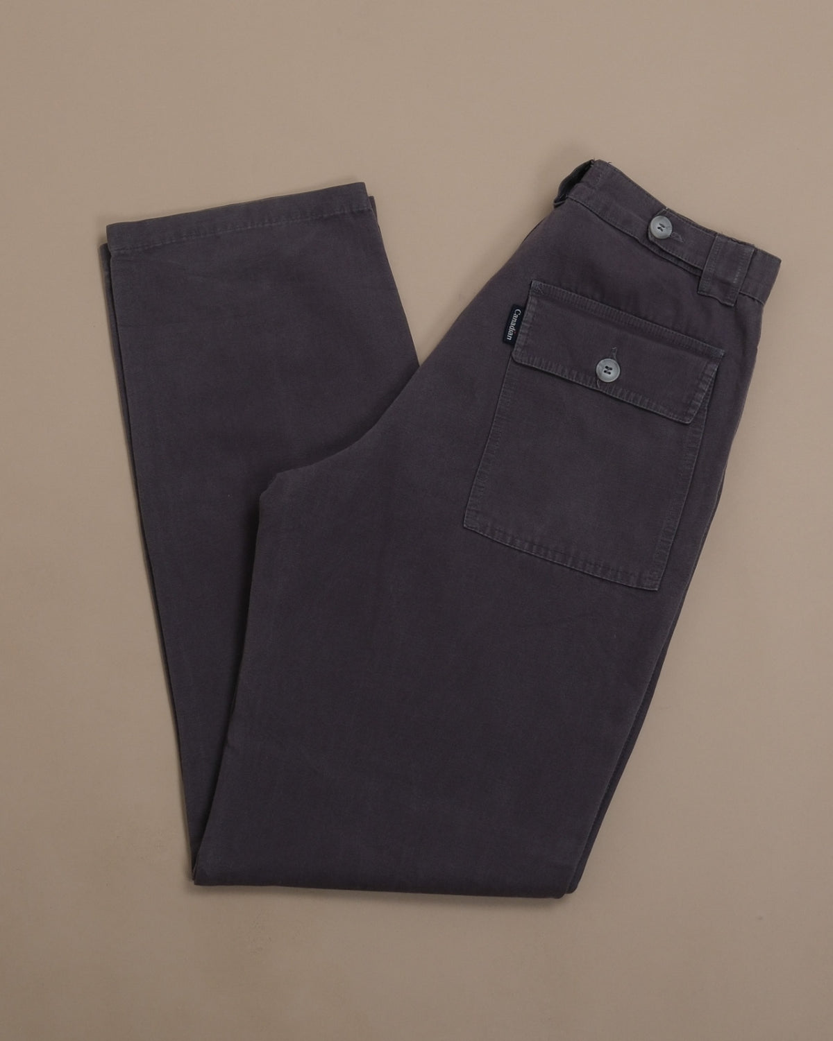 Dark Gray Cotton Twill Jeans