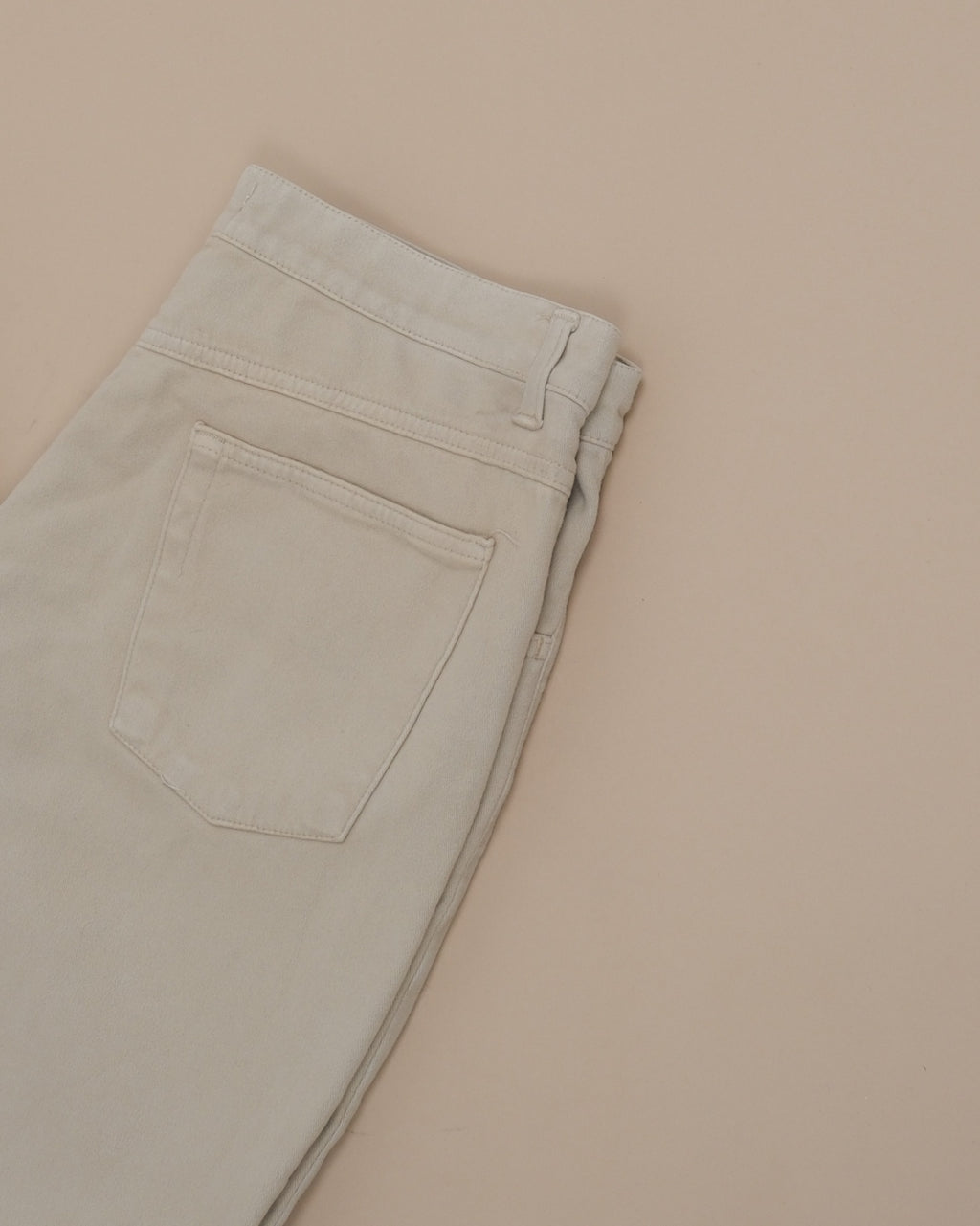 Beige Cotton Jeans