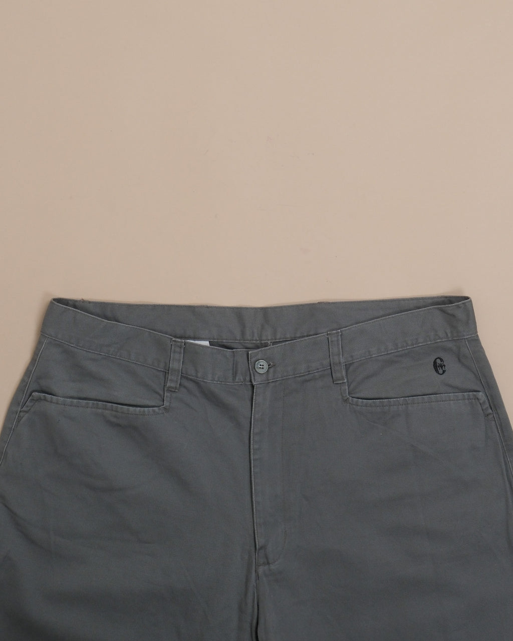 Gray Cotton Twill Pants
