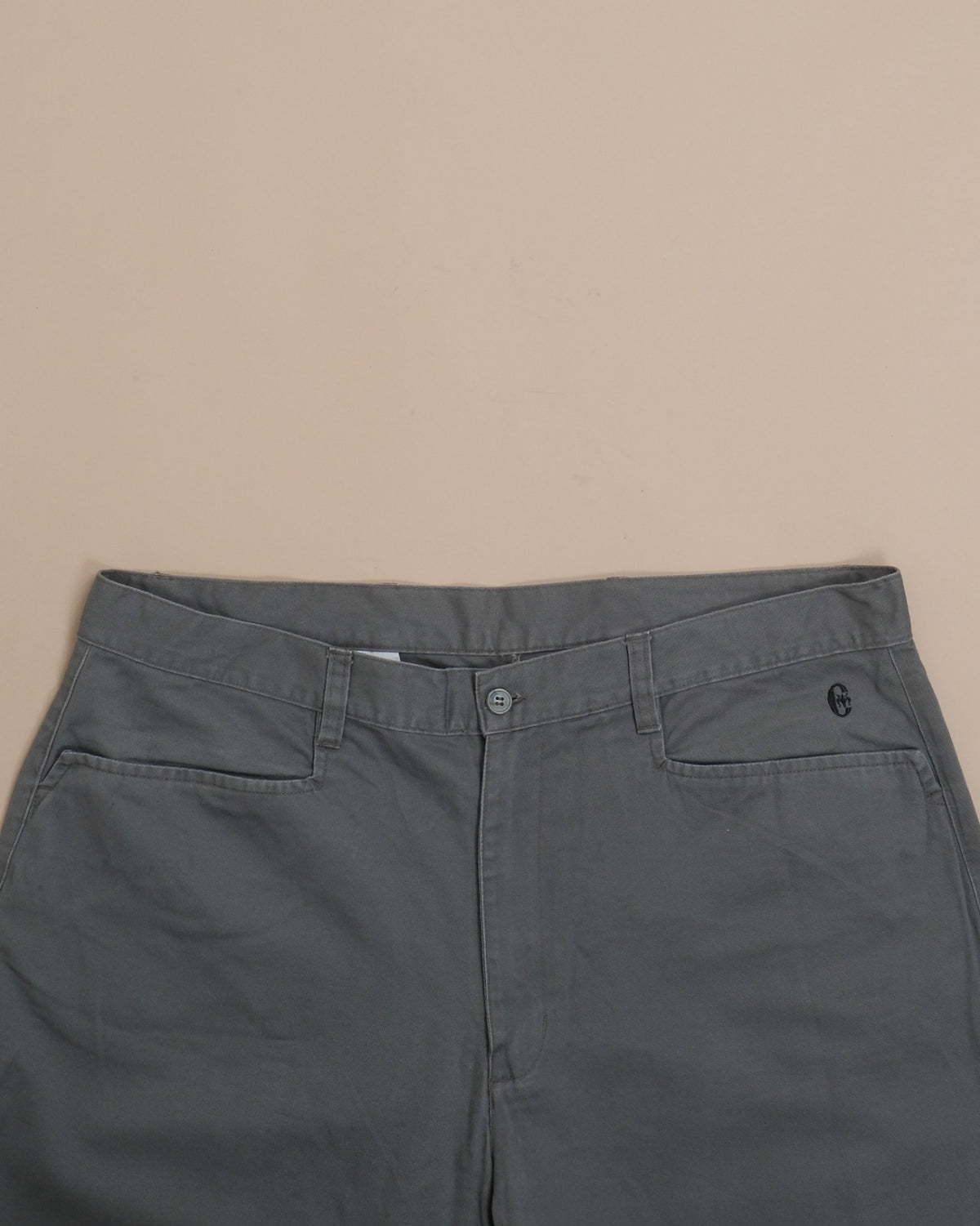 Gray Cotton Twill Pants