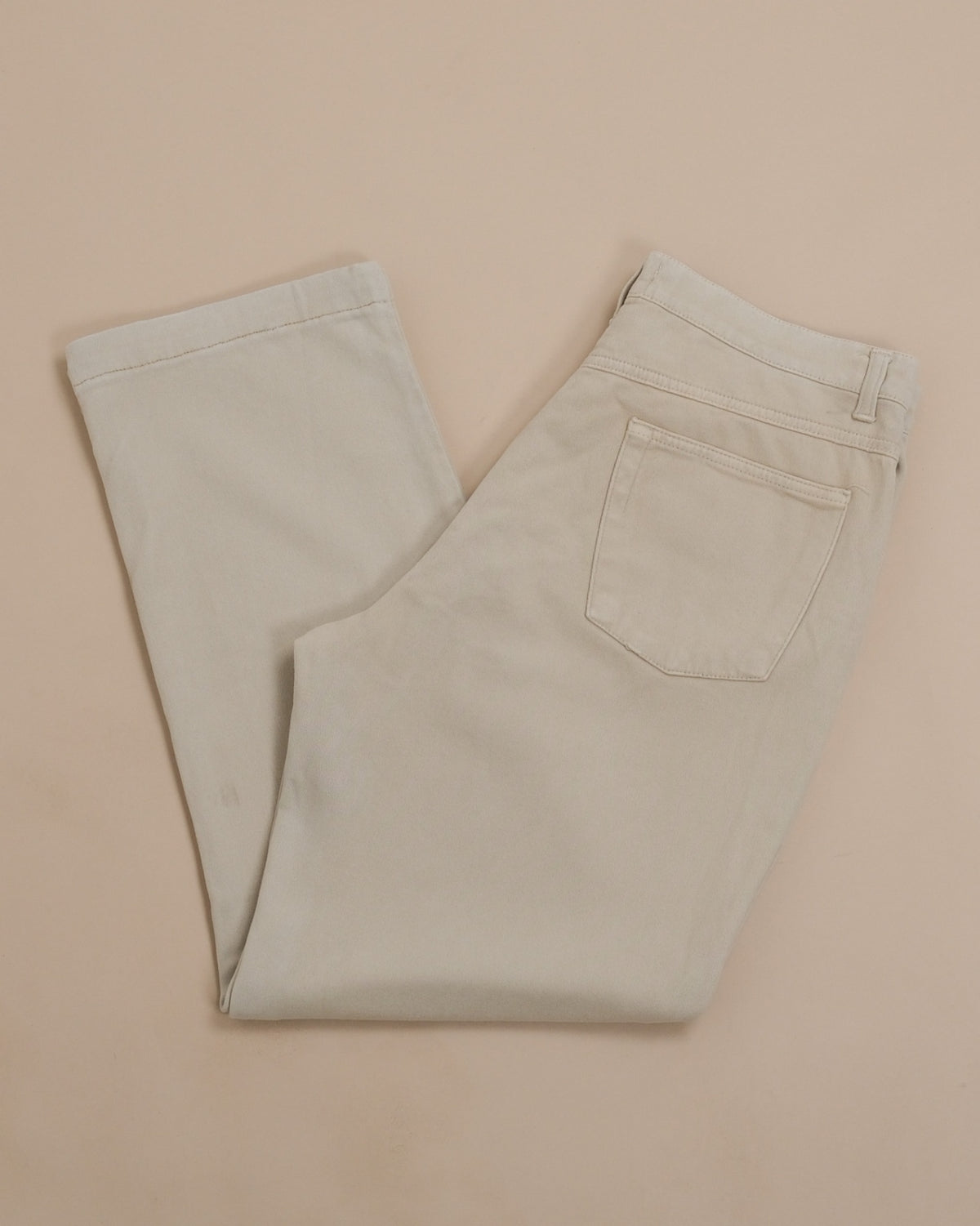 Beige Cotton Jeans