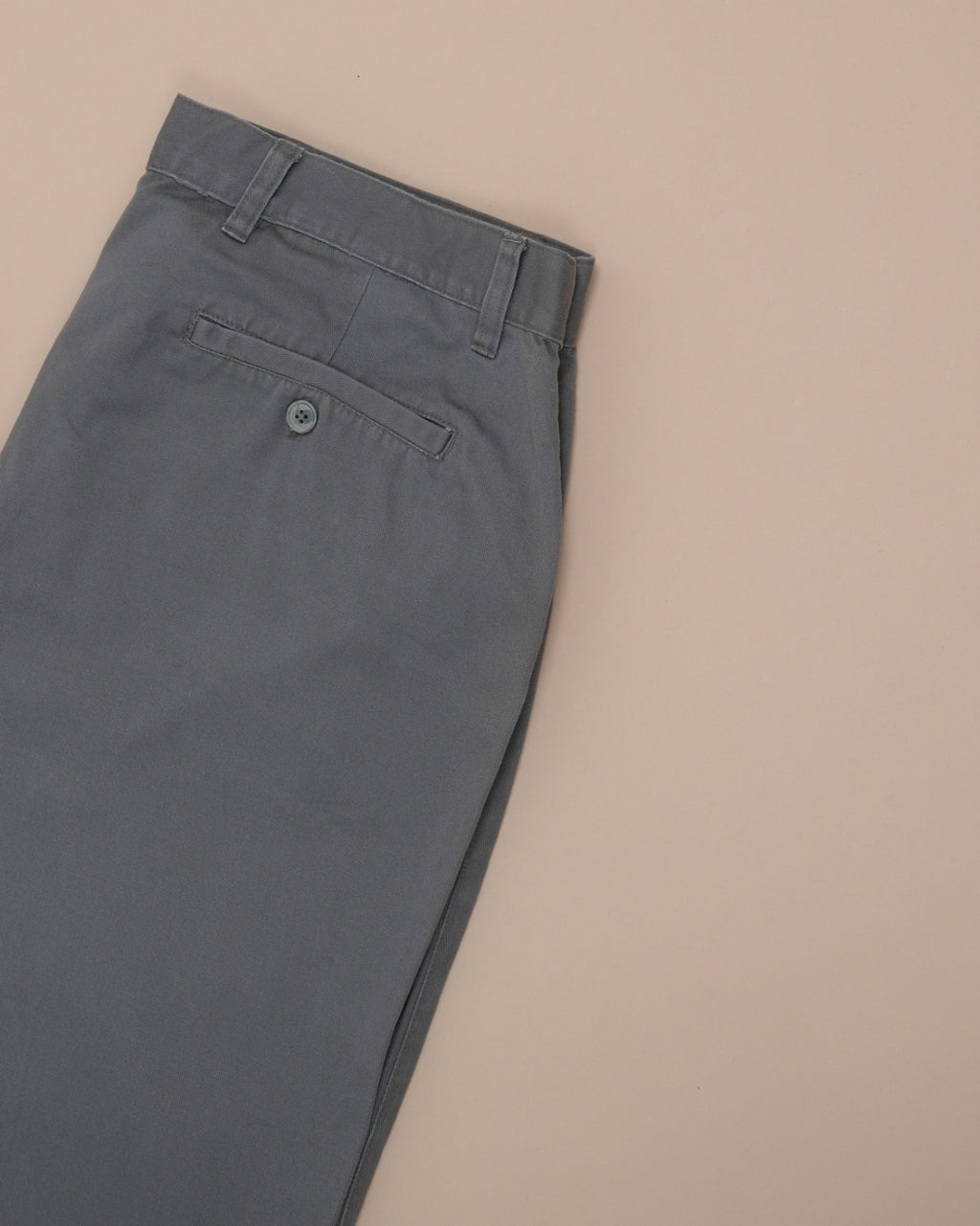Gray Cotton Twill Pants